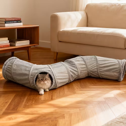 1 Retractable Foldable S-shaped Cat Tunnel Toy