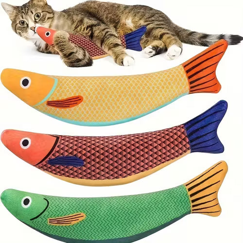 2pcs Cat Toy Saury Fish