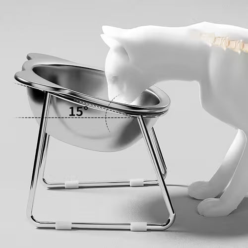 1pcs Heavy-Duty Stainless Steel Cat Feeding